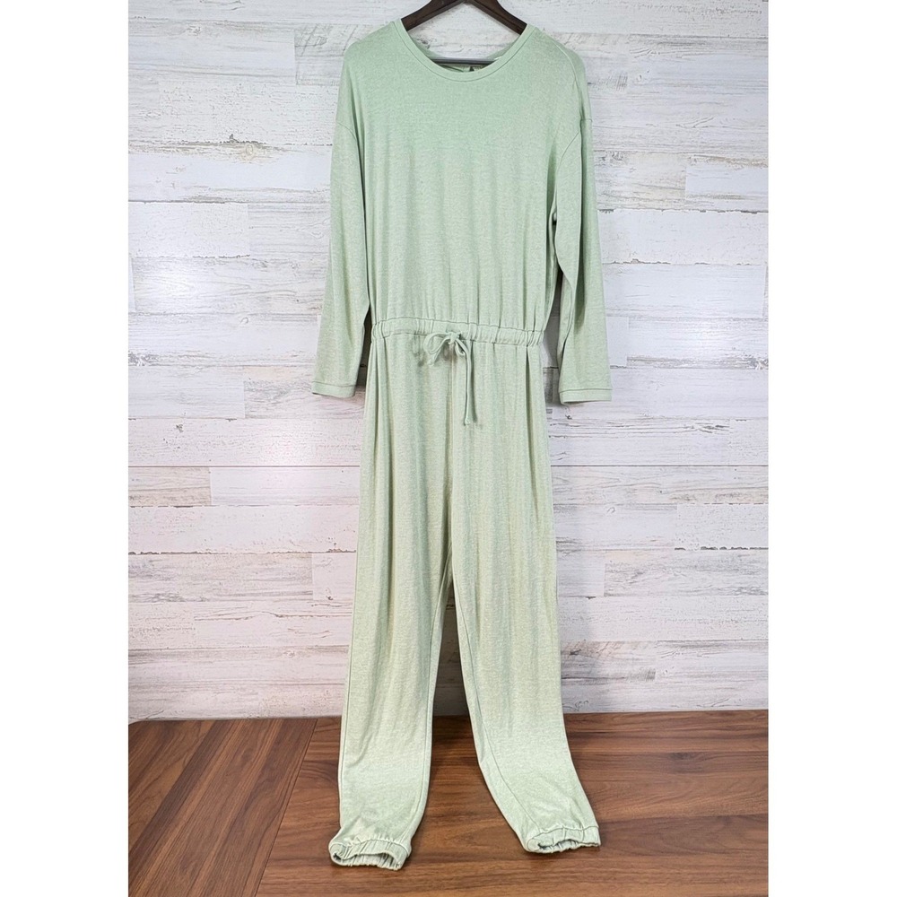 ASOS DESIGN Women Sage Green Super Softโ Knit Long Sleeve Jogger Jumpsuit Size 8